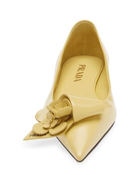 prada pointed toe ballerina flat|prada loop bouquet toe flat.